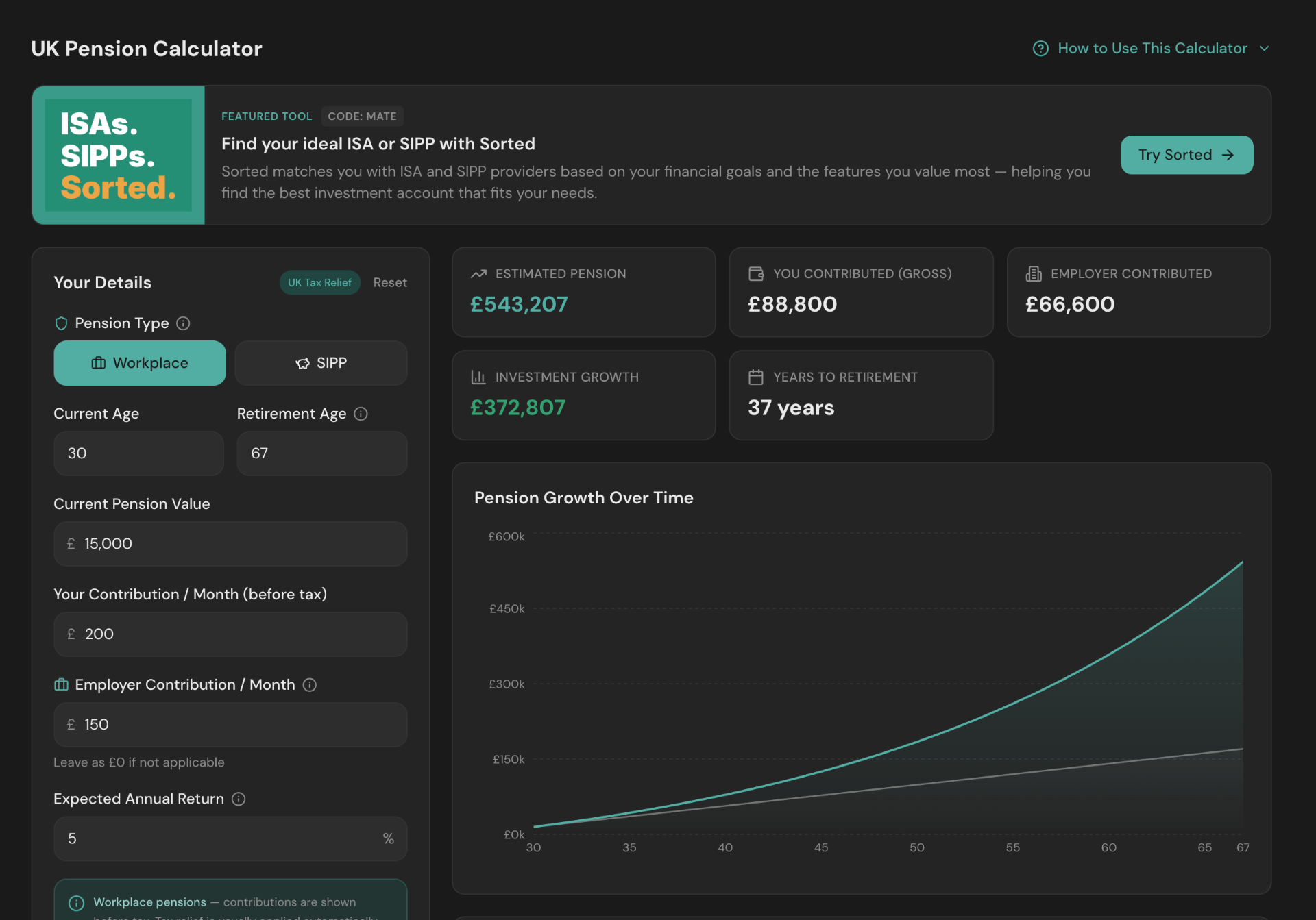 Pension Calculator